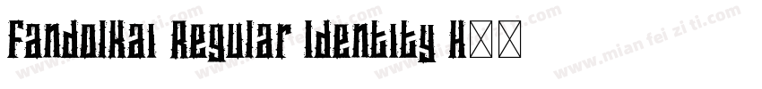 FandolKai Regular Identity H字体字体转换